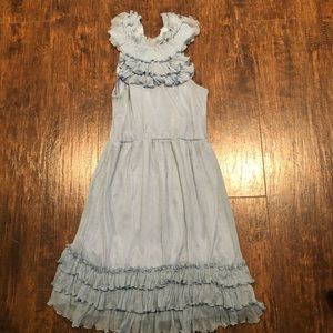 Blue tea dress